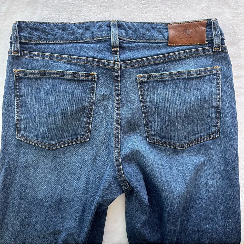 Lauren Ralph Lauren Straight Leg Jeans Size‎ 6 Medium Wash Hemmed Denim - Picture 5 of 15